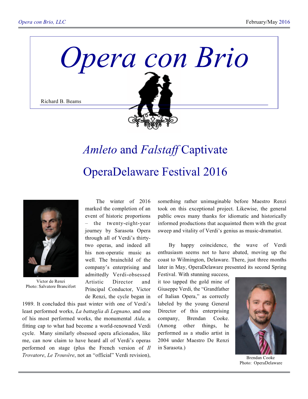 Amleto and Falstaff Captivate: Operadelaware Festival 2016