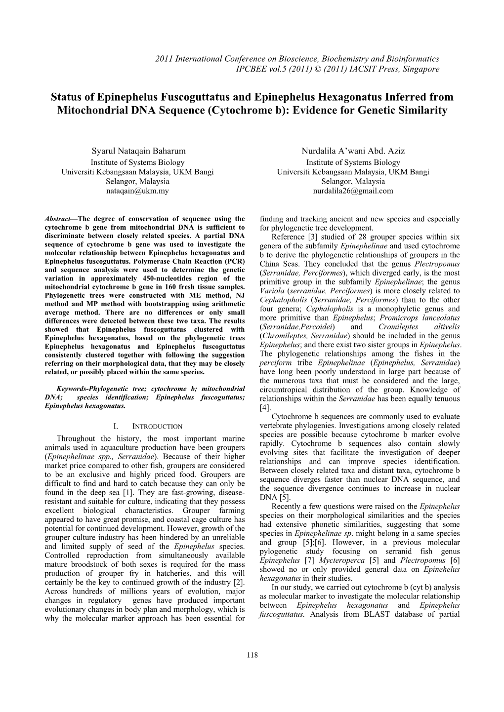 Cytochrome B): Evidence for Genetic Similarity