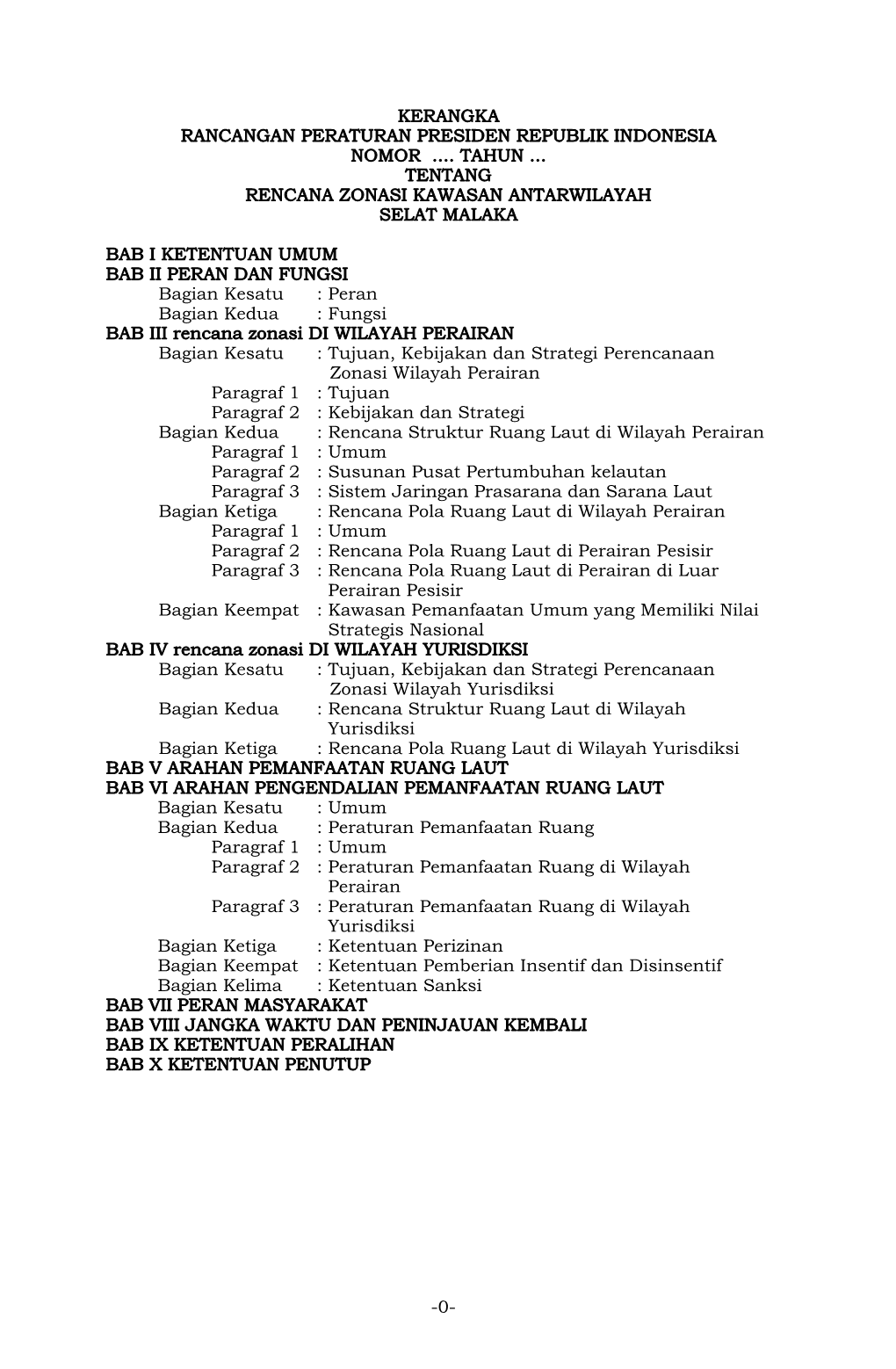 0- Kerangka Rancangan Peraturan