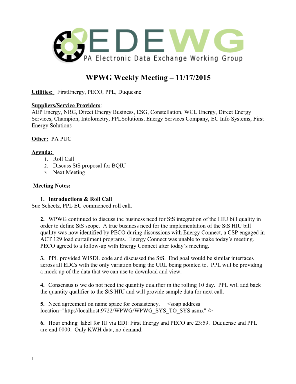 EDEWG Meeting Minutes s11