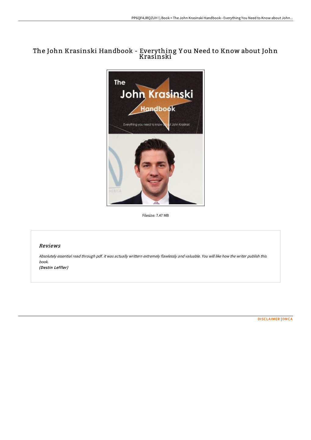 Download Kindle \ the John Krasinski Handbook