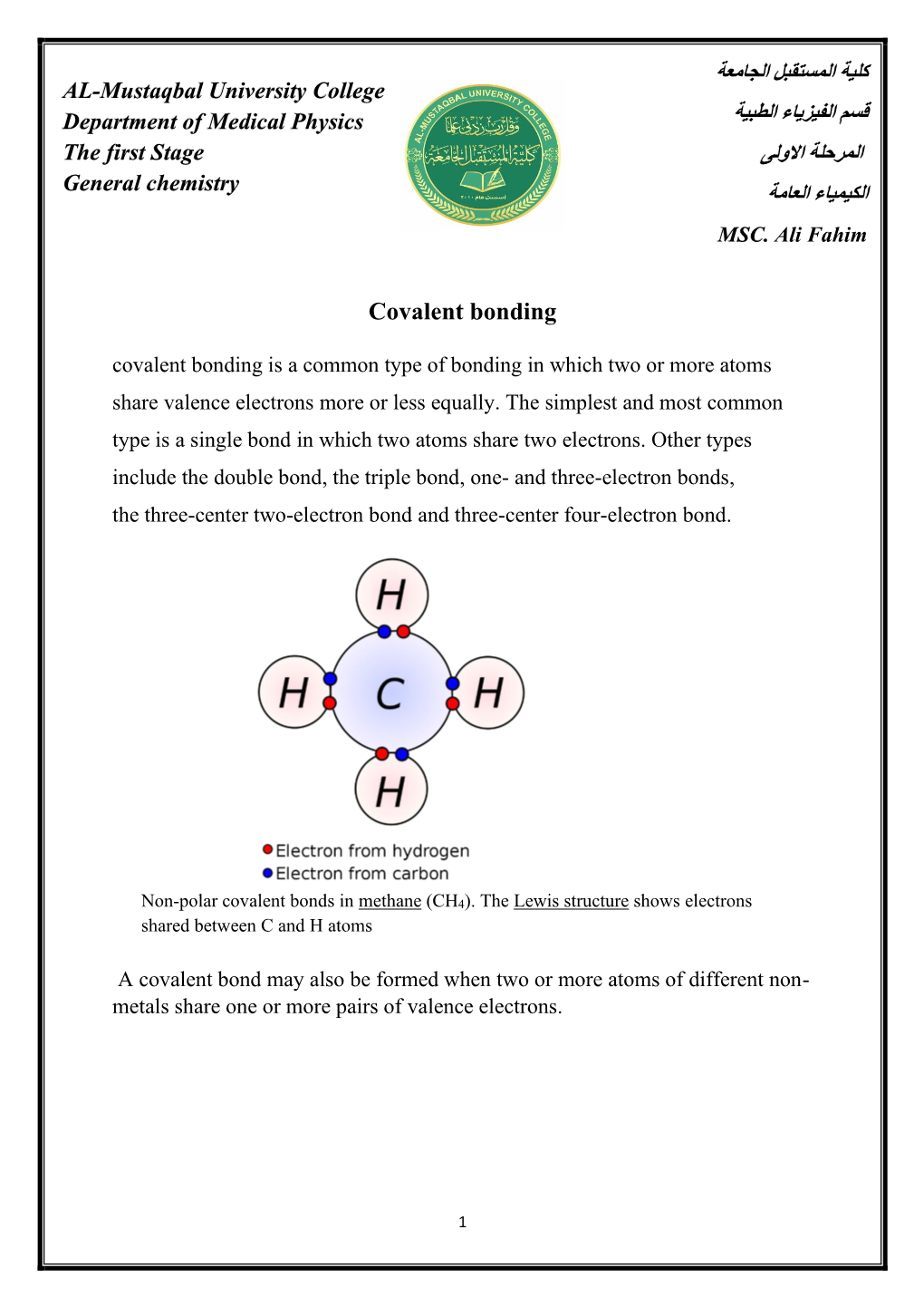 Covalent Bonding