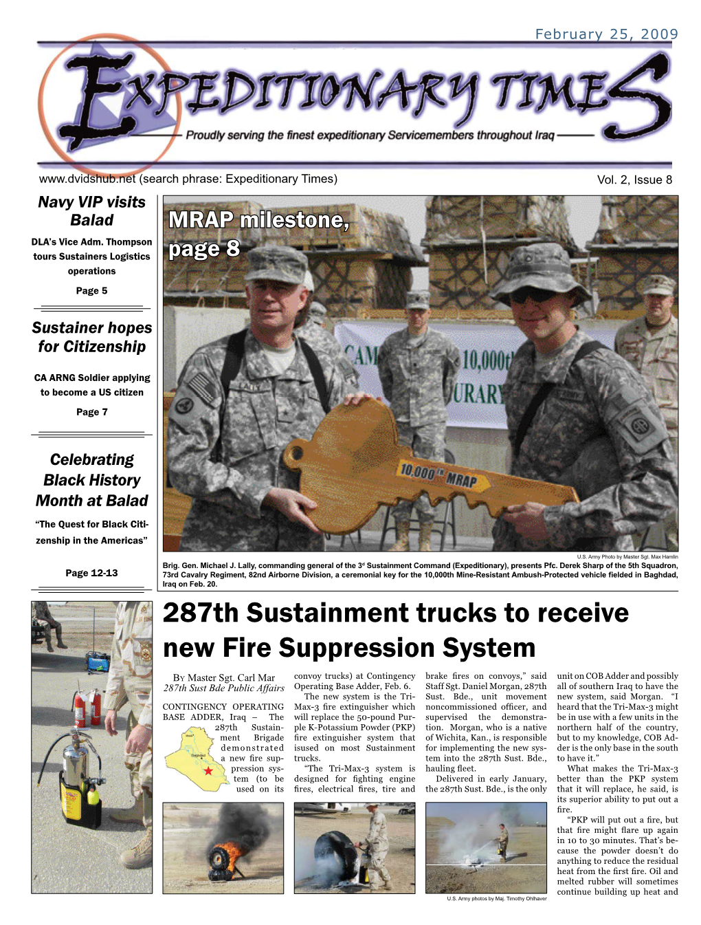 287Th Sustainment Trucks to Receive New Fire Suppression System