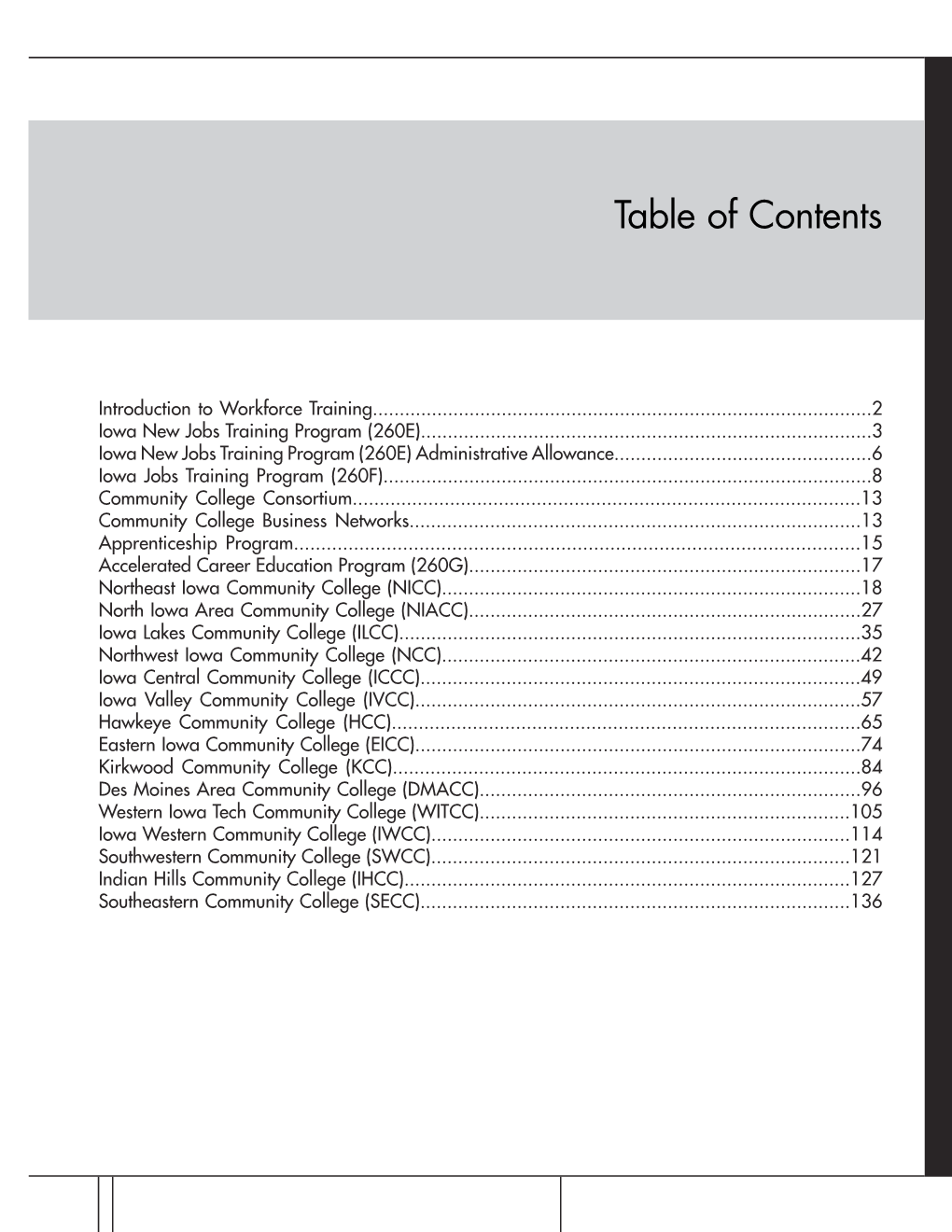 Table of Contents