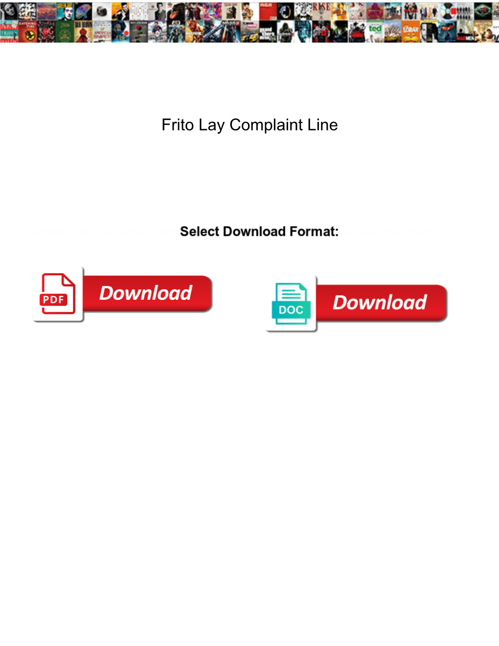 Frito Lay Complaint Line