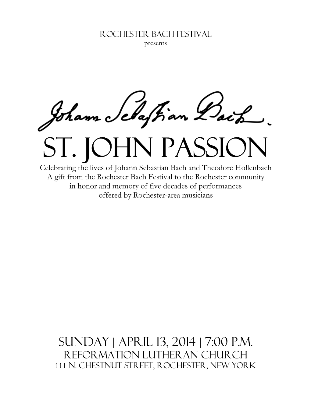 St. John Passion