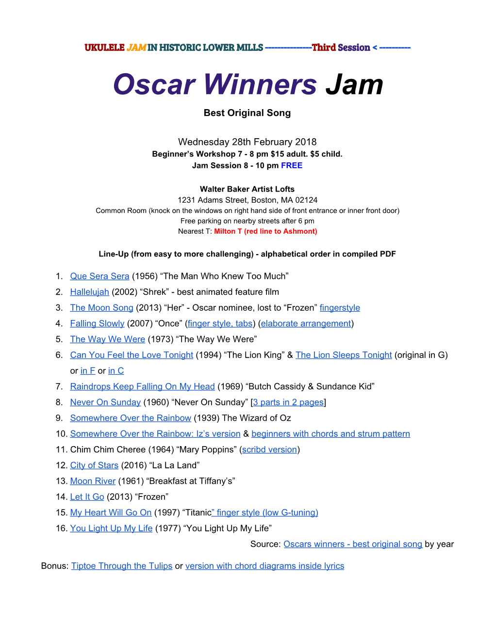 Oscar Winners Jam Best Original Song ​ ​