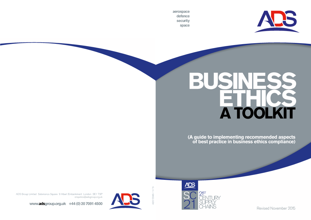 Business Ethics Toolkit