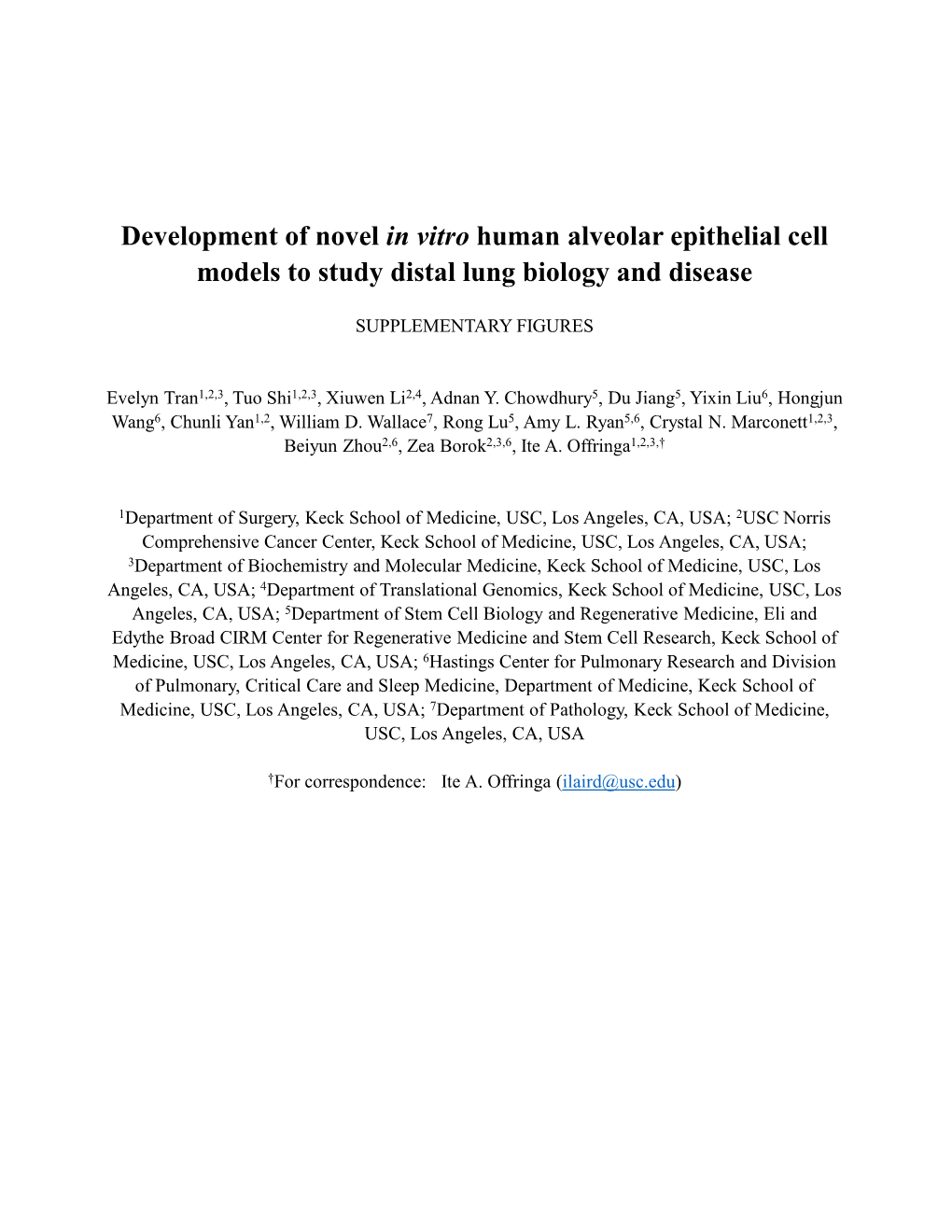 Development of Novel in Vitro Human Alveolar Epithelial Cell Models to Study Distal Lung Biology and Disease