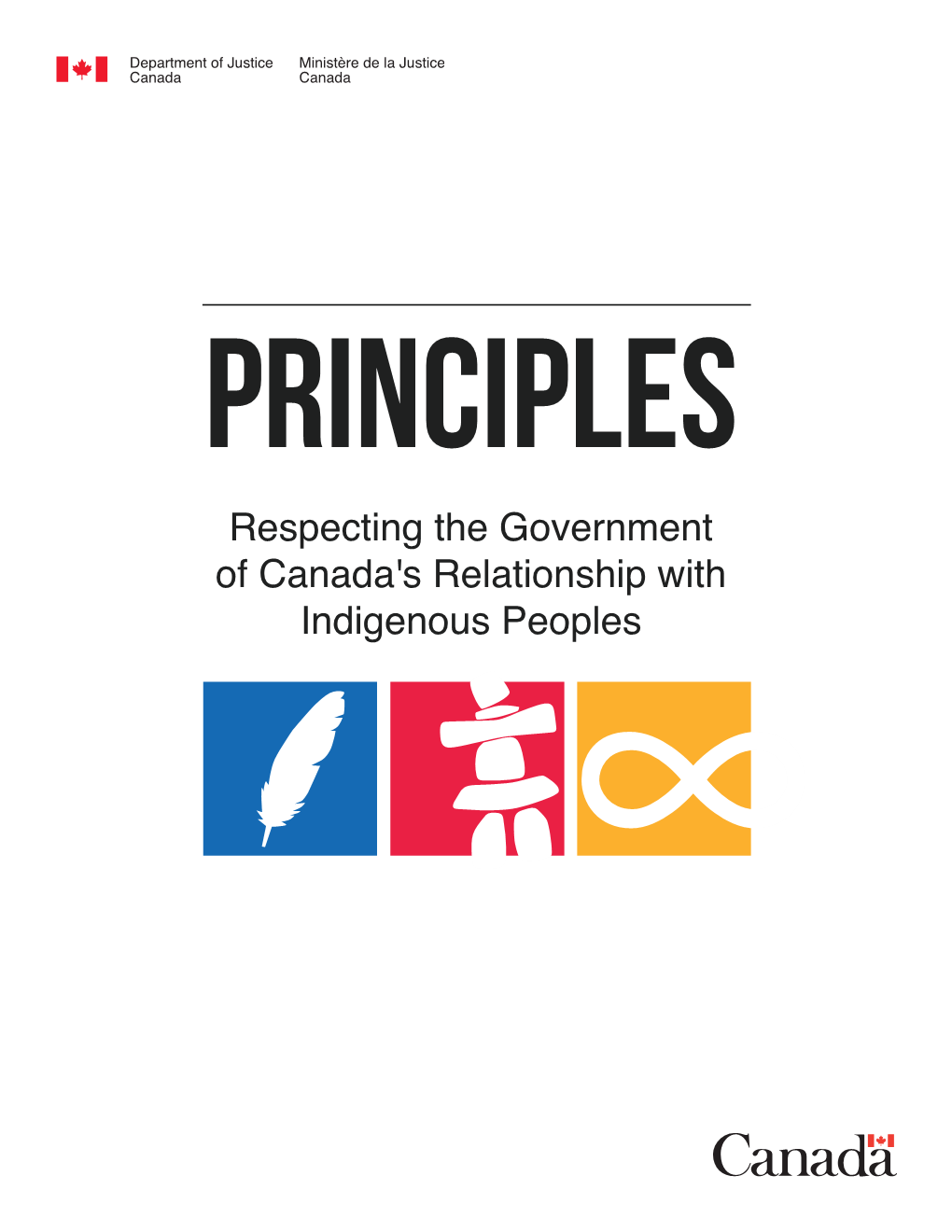 Respecting the Government of Canada's Relationship with Indigenous Peoples Principles Respecting the Government of Canada's Relationship with Indigenous Peoples 2