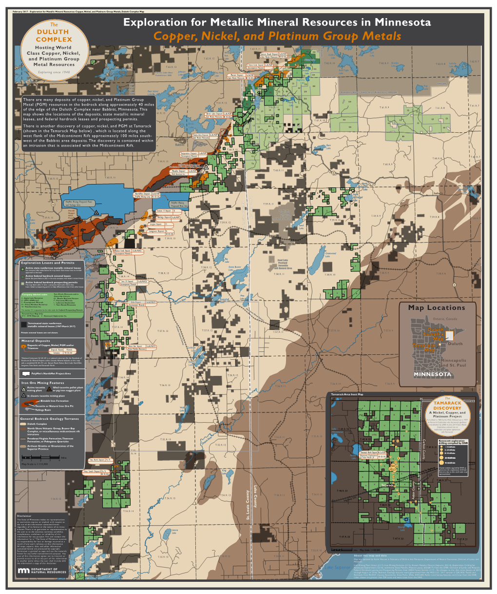 Minnesota DULUTH COMPLEX Copper, Nickel, and Platinum Group Metals