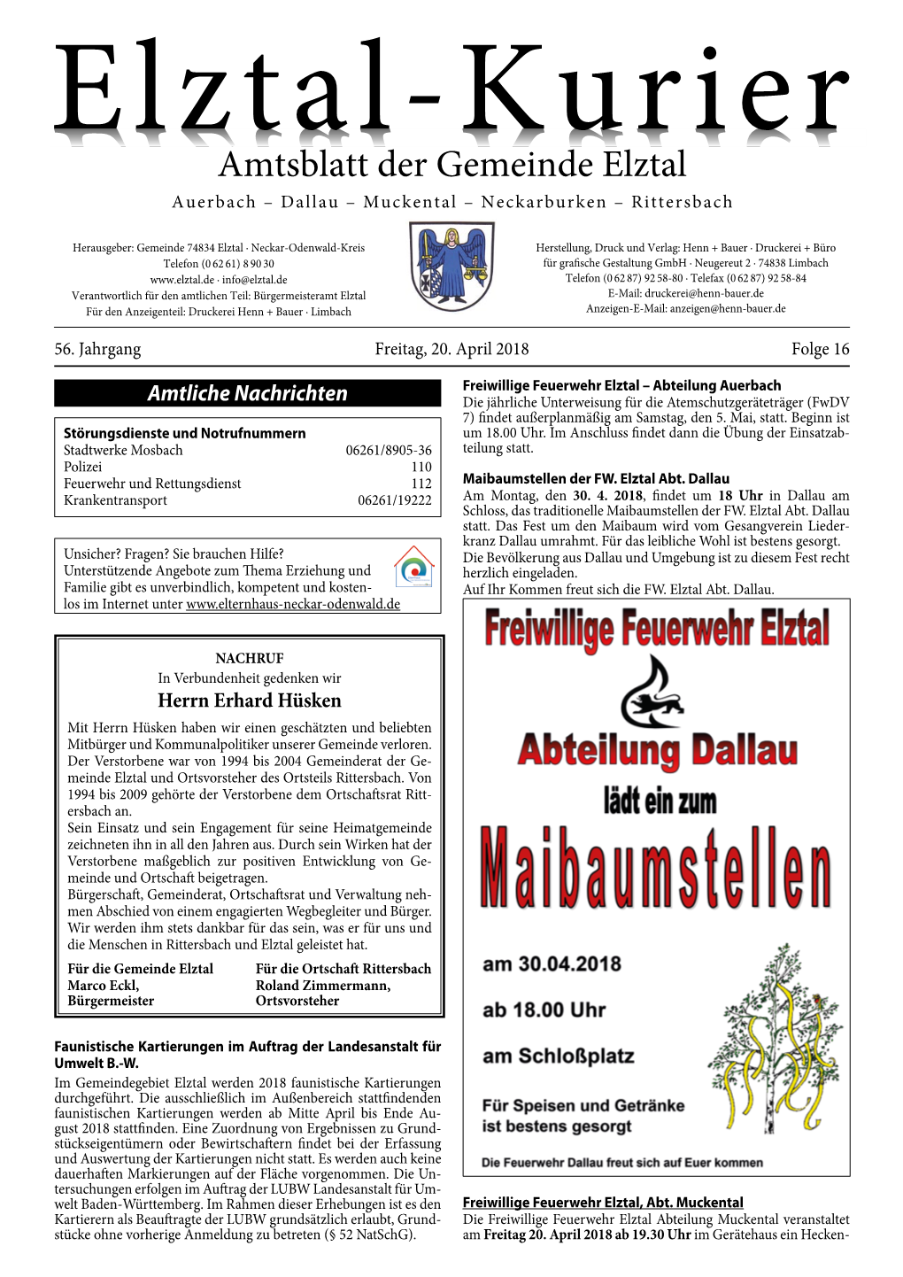 Amtsblatt KW. 16