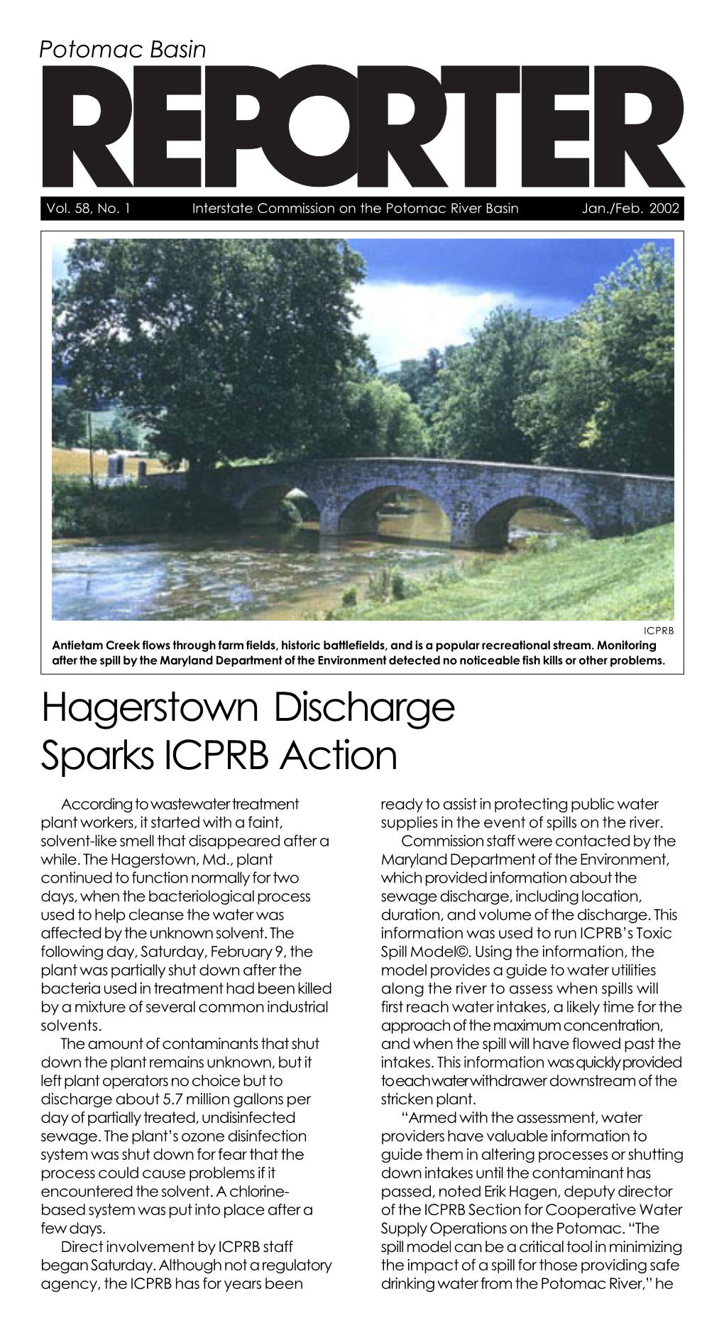 Hagerstown Discharge Sparks ICPRB Action