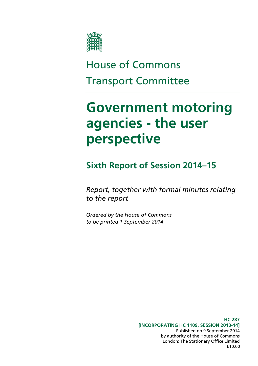 Government Motoring Agencies - the User Perspective
