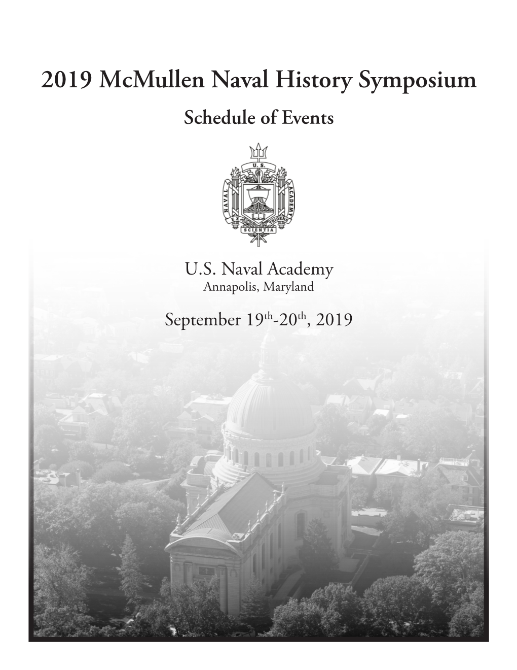 2019 Mcmullen Naval History Symposium Schedule of Events