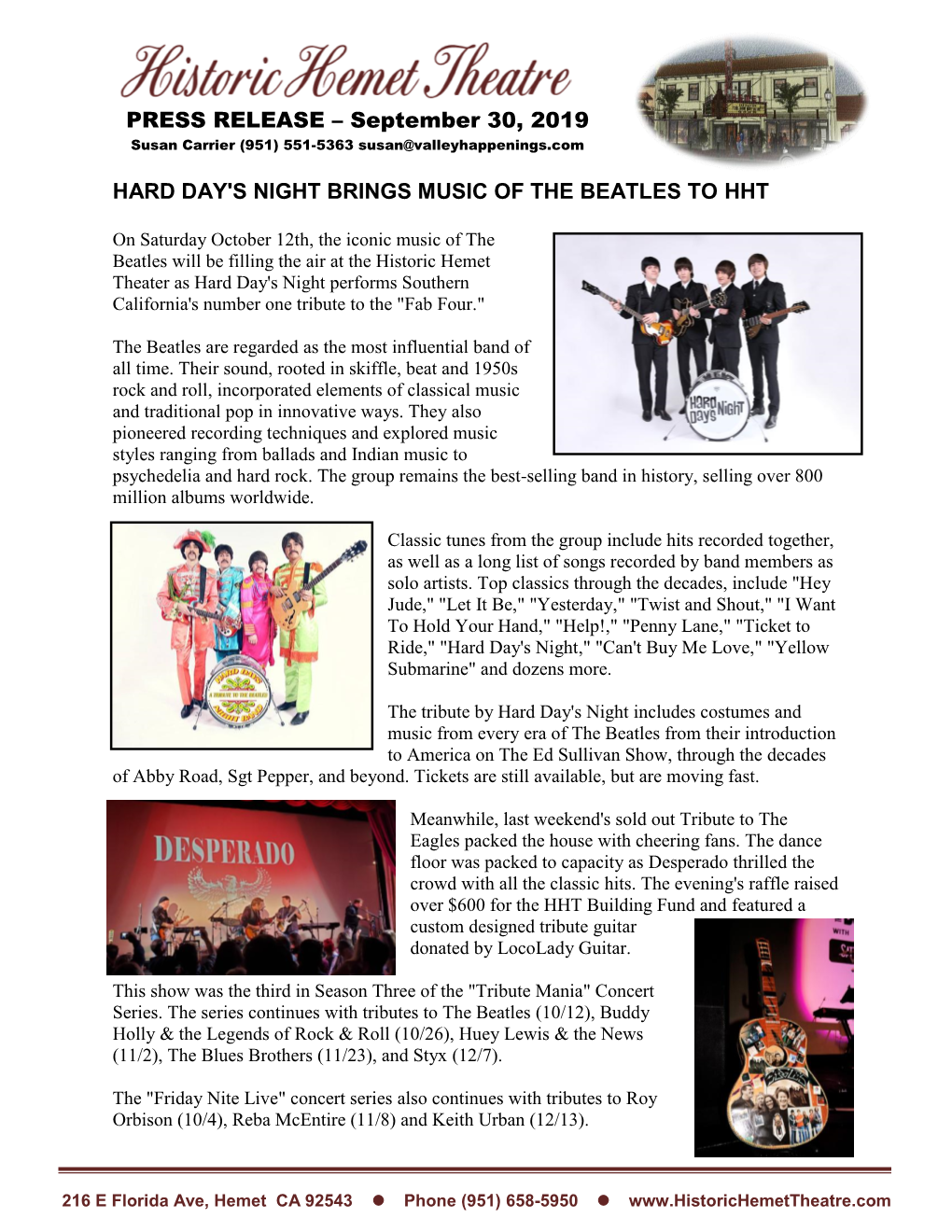 Hard Days Night Brings Music of the Beatles To