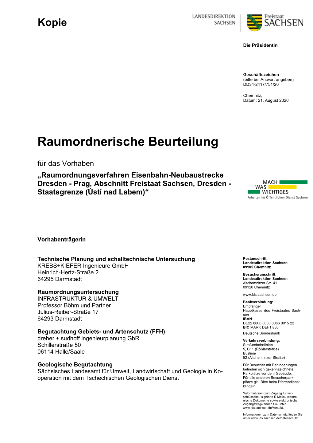 Raumordnerische Beurteilung