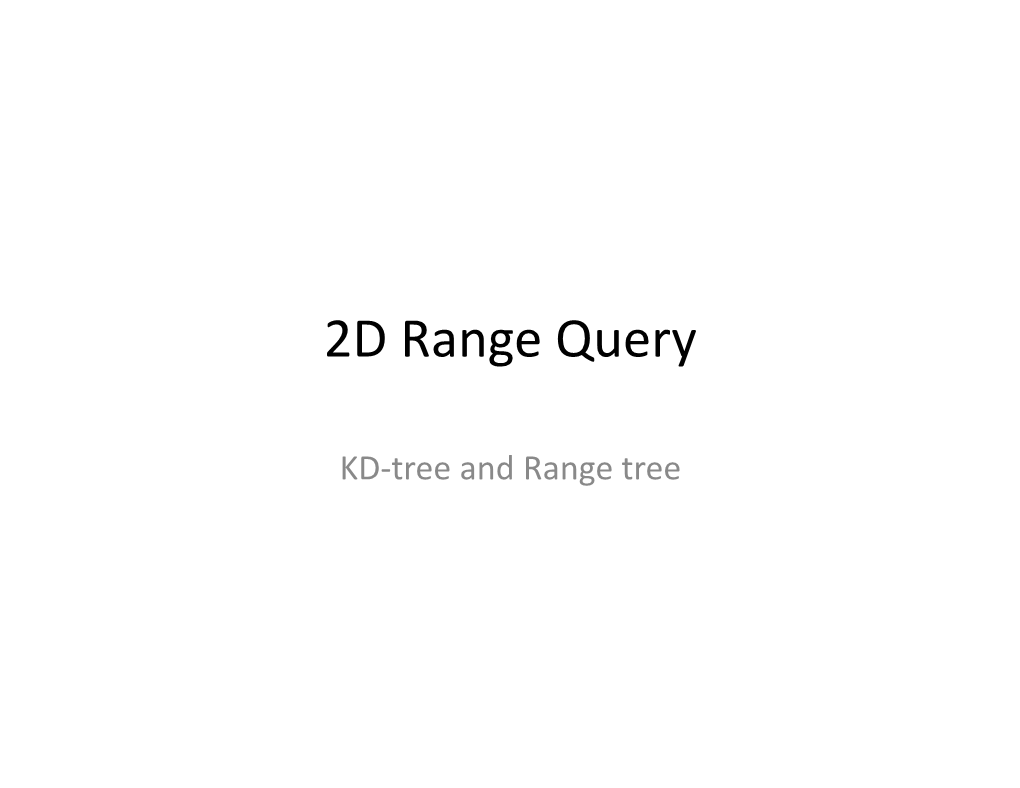 2D Range Query