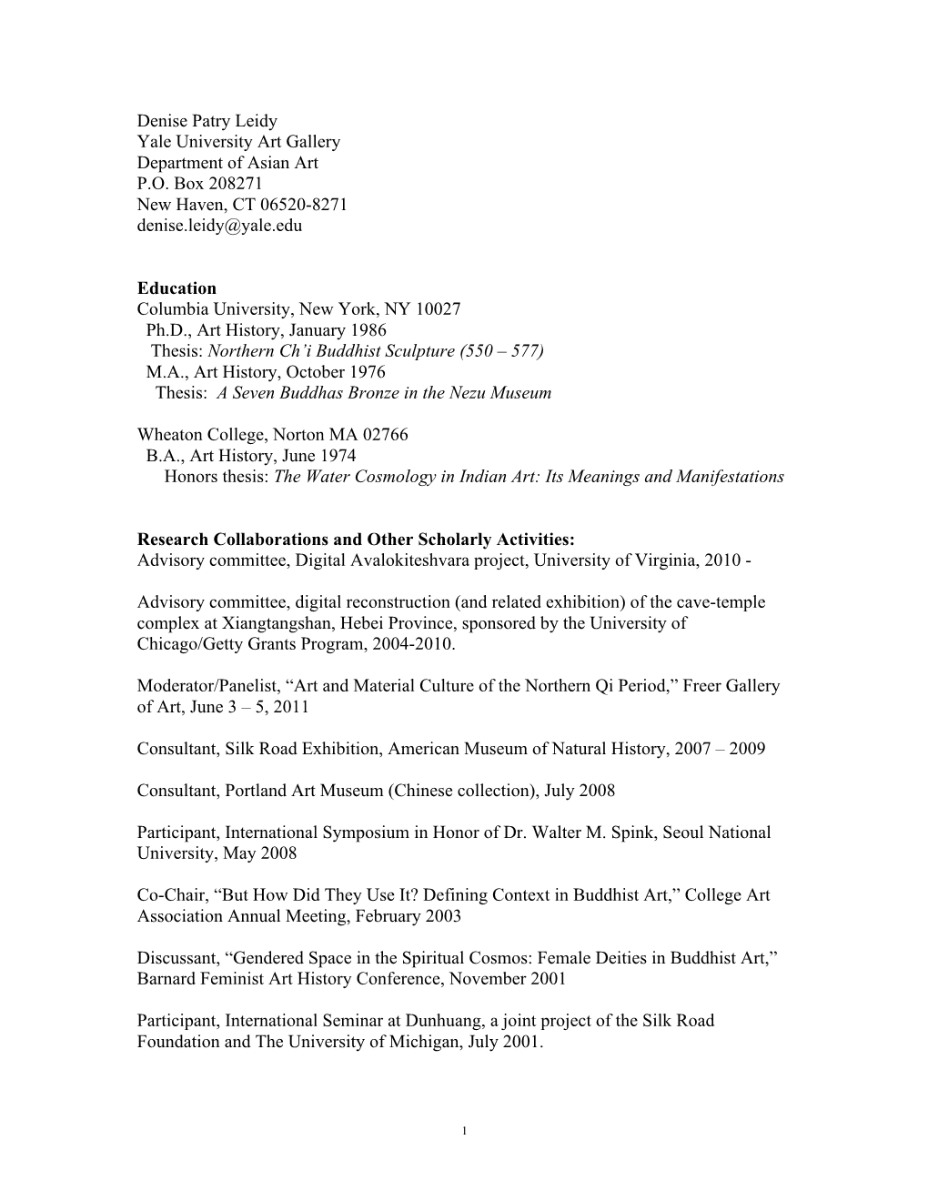 Download Denise Patry Leidy's CV