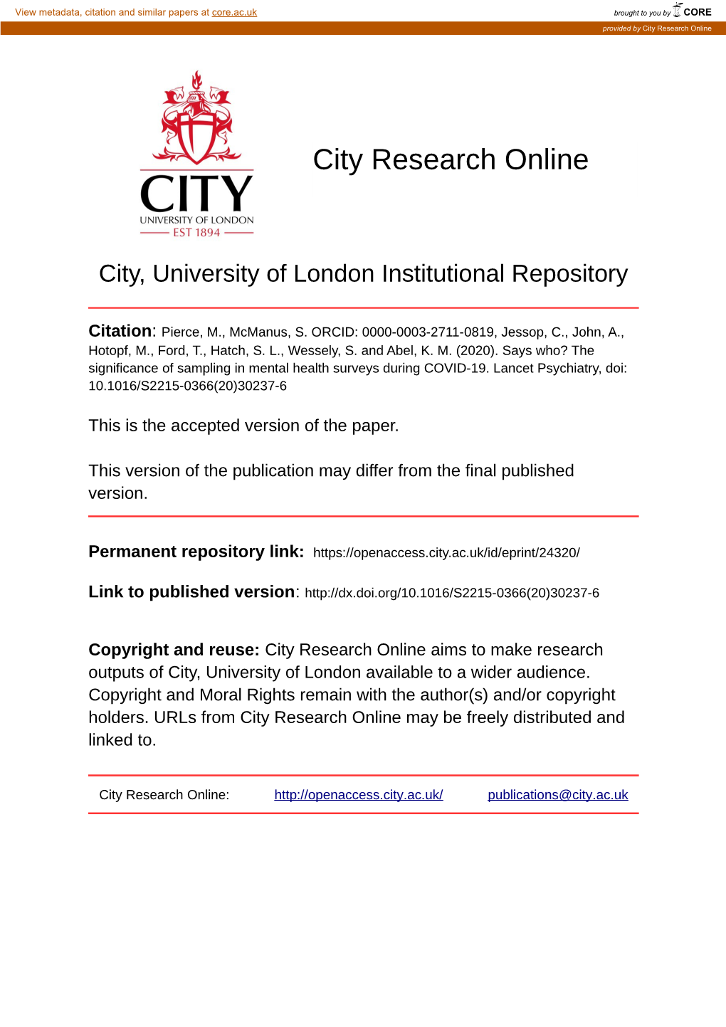 City Research Online