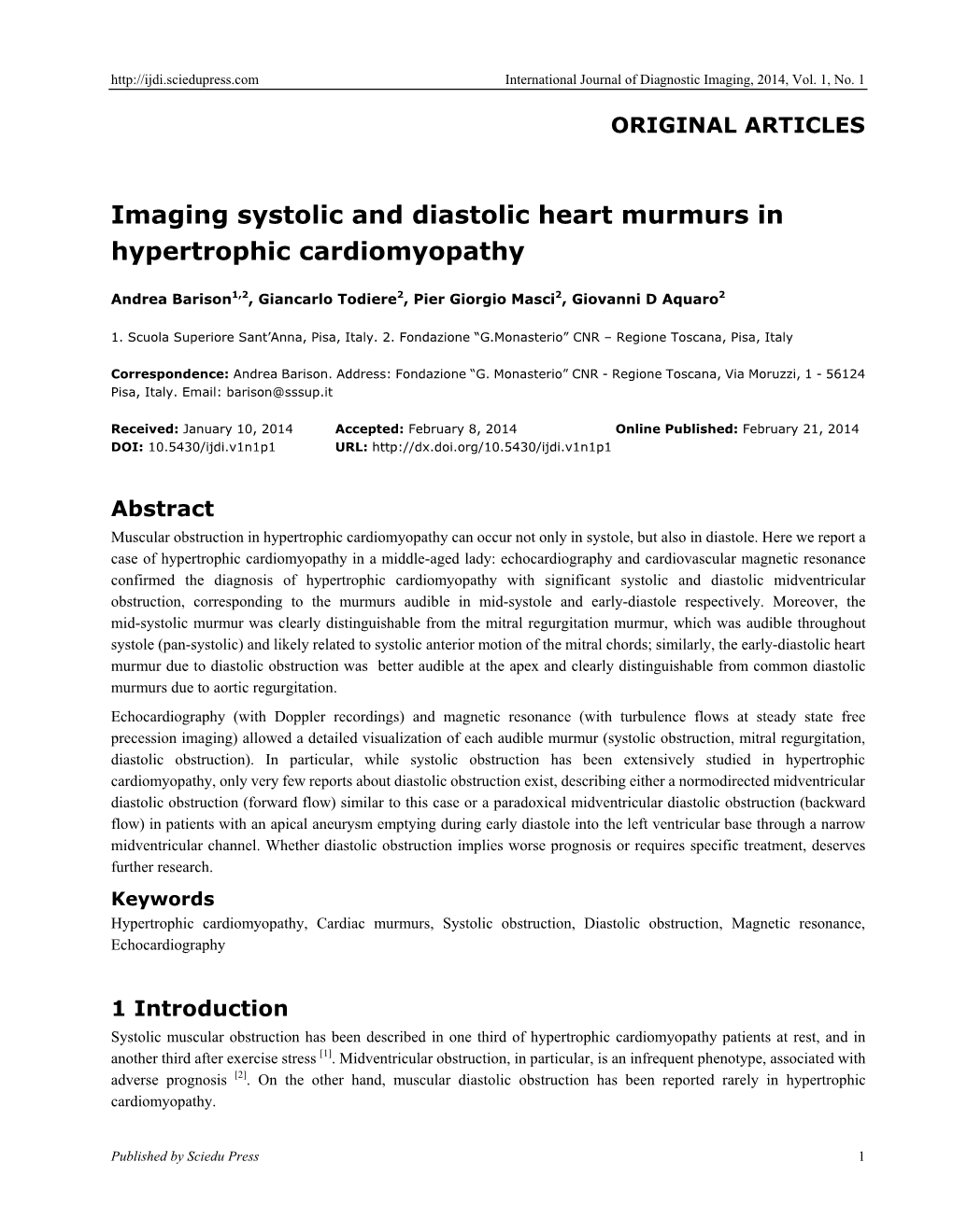 Imaging Systolic and Diastolic Heart Murmurs in Hypertrophic Cardiomyopathy