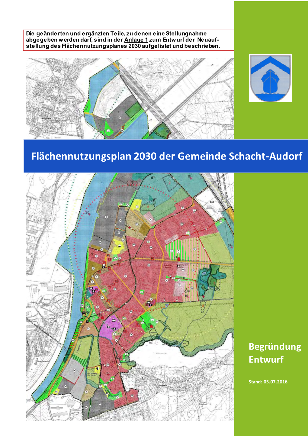 Flächennutzungsplan 2030 Der Gemeinde Schacht-Audorf