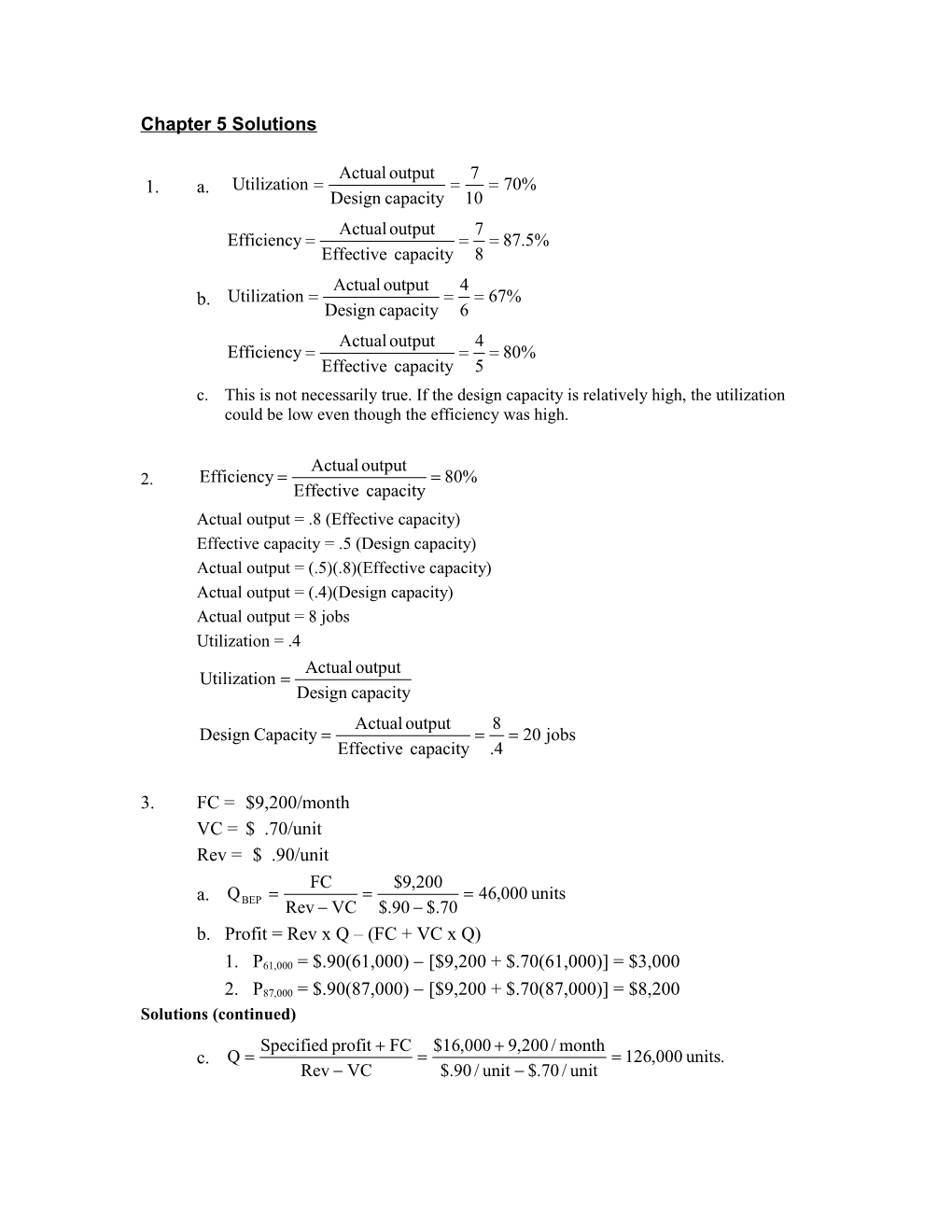 Chapter 5 Solutions