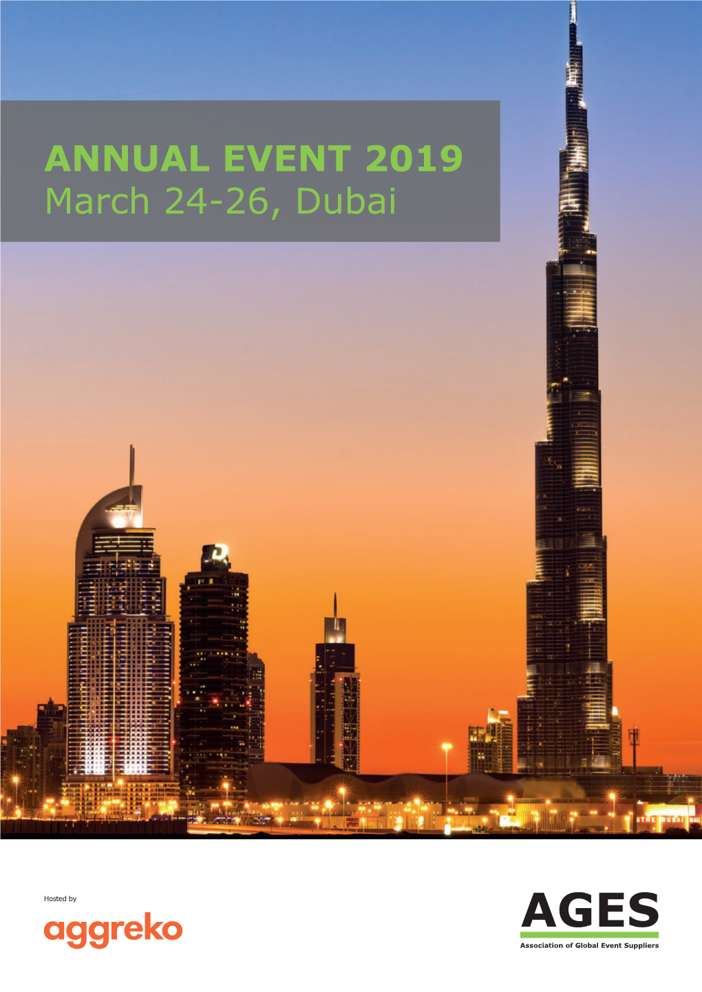 ANNUAL EVENT 2019 March 24-26, Dubai