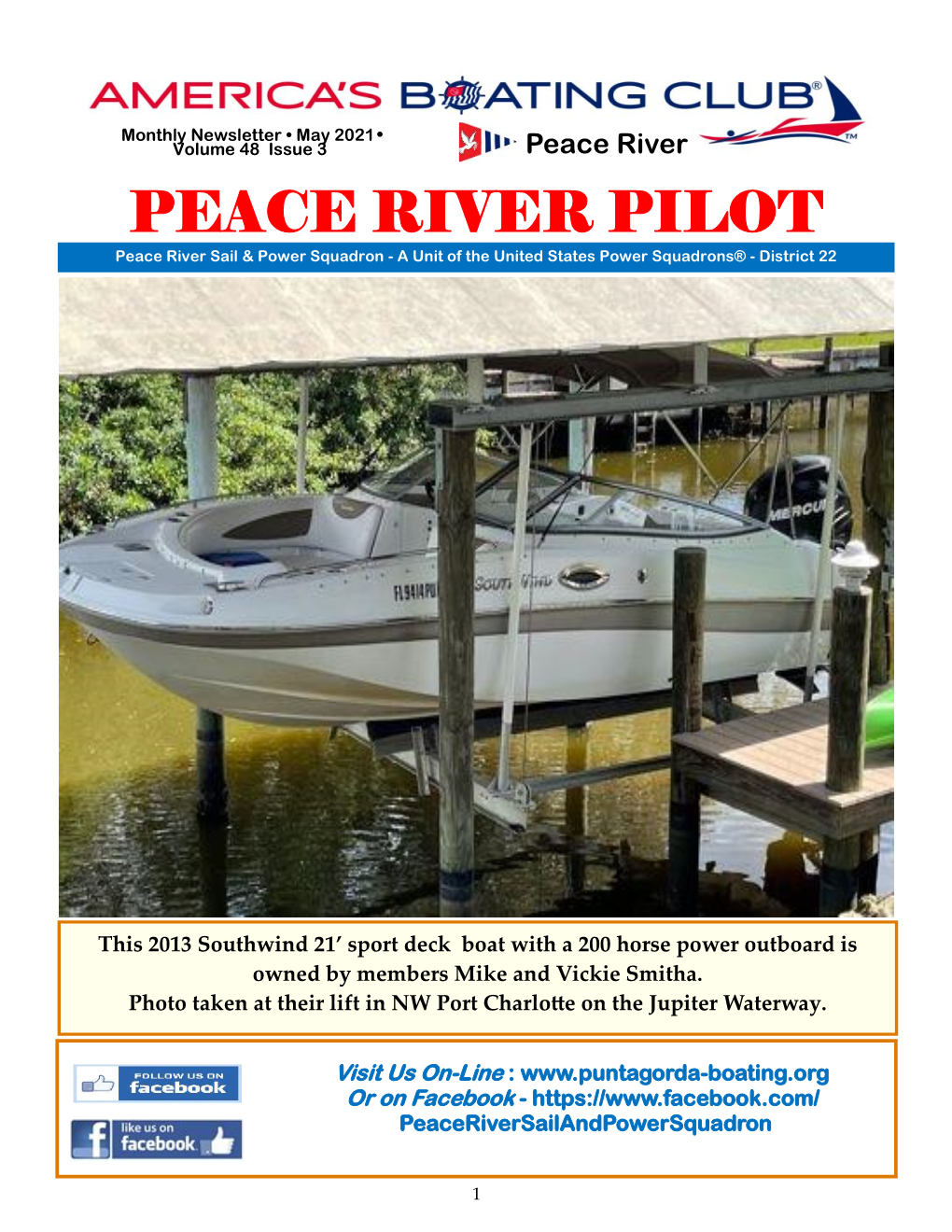 PEACE RIVER PILOT Peace River Sail & Power Squadron - a Unit of the United States Power Squadrons® - District 22