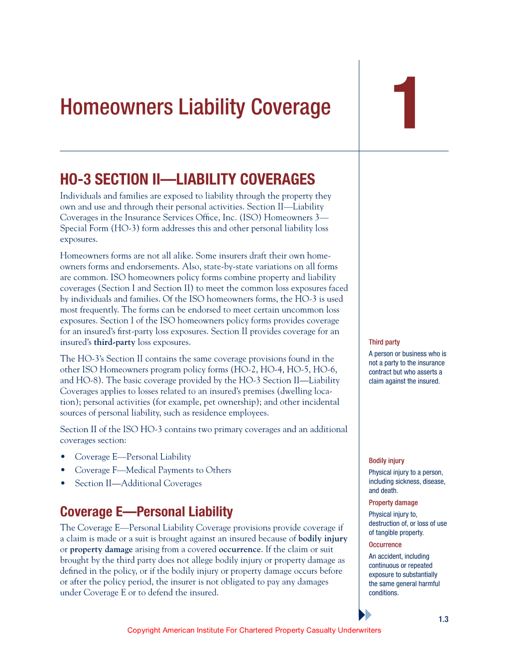 Homeowners Liability Coverage 1