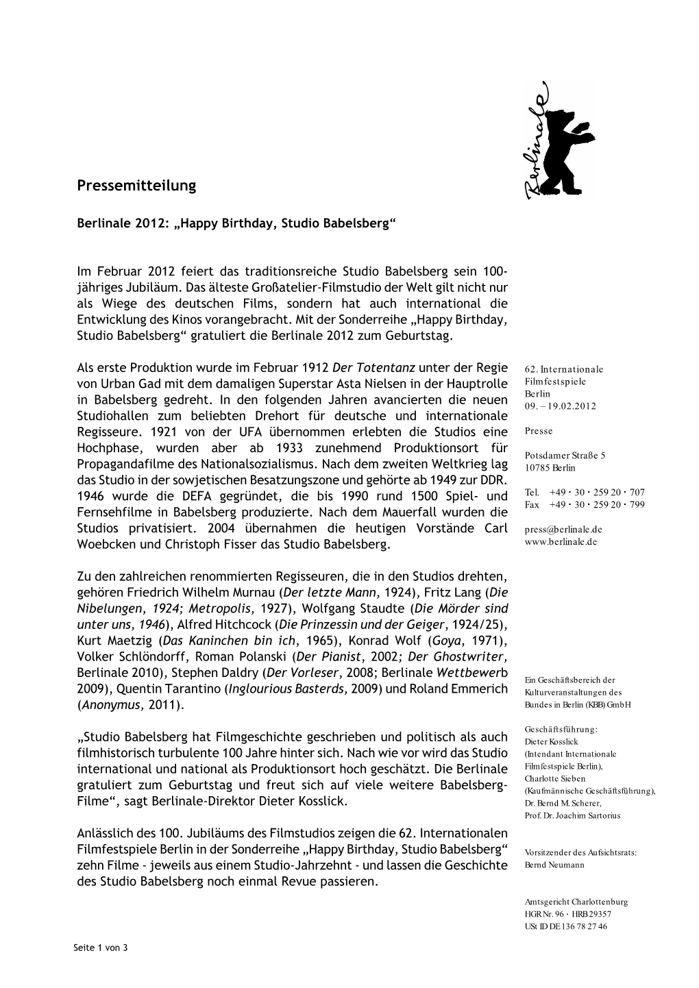 Pressemitteilung