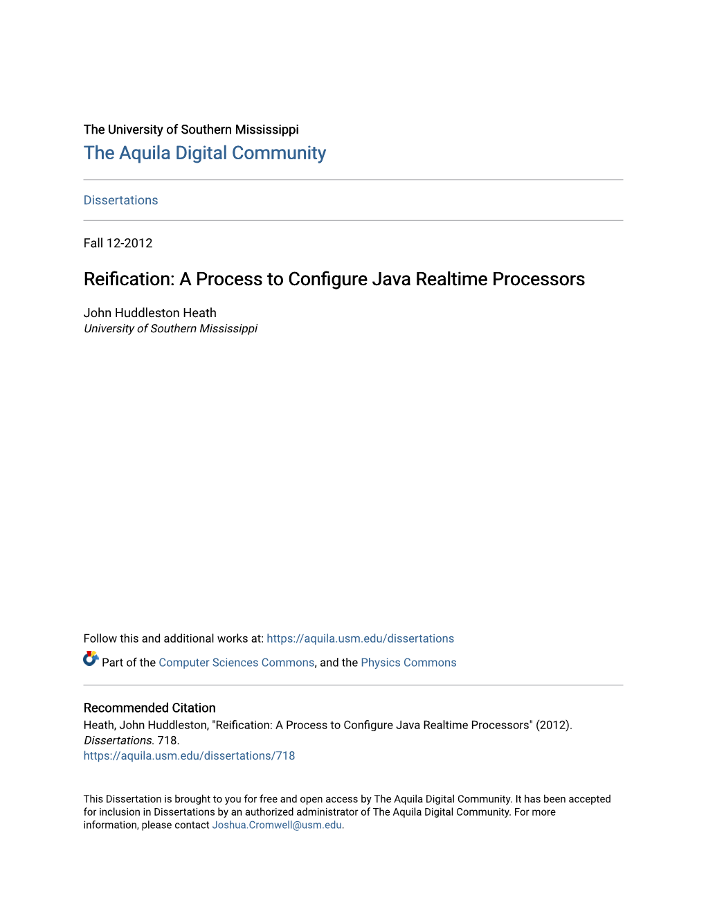 Reification: a Process to Configure Java Realtime Processors