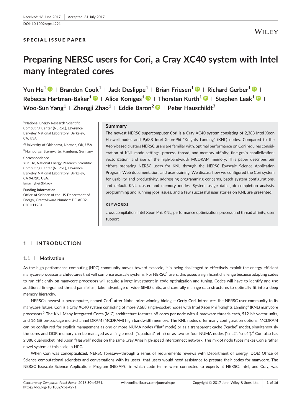 Preparing NERSC Users for Cori, a Cray XC40 System with Intel Many Integrated Cores