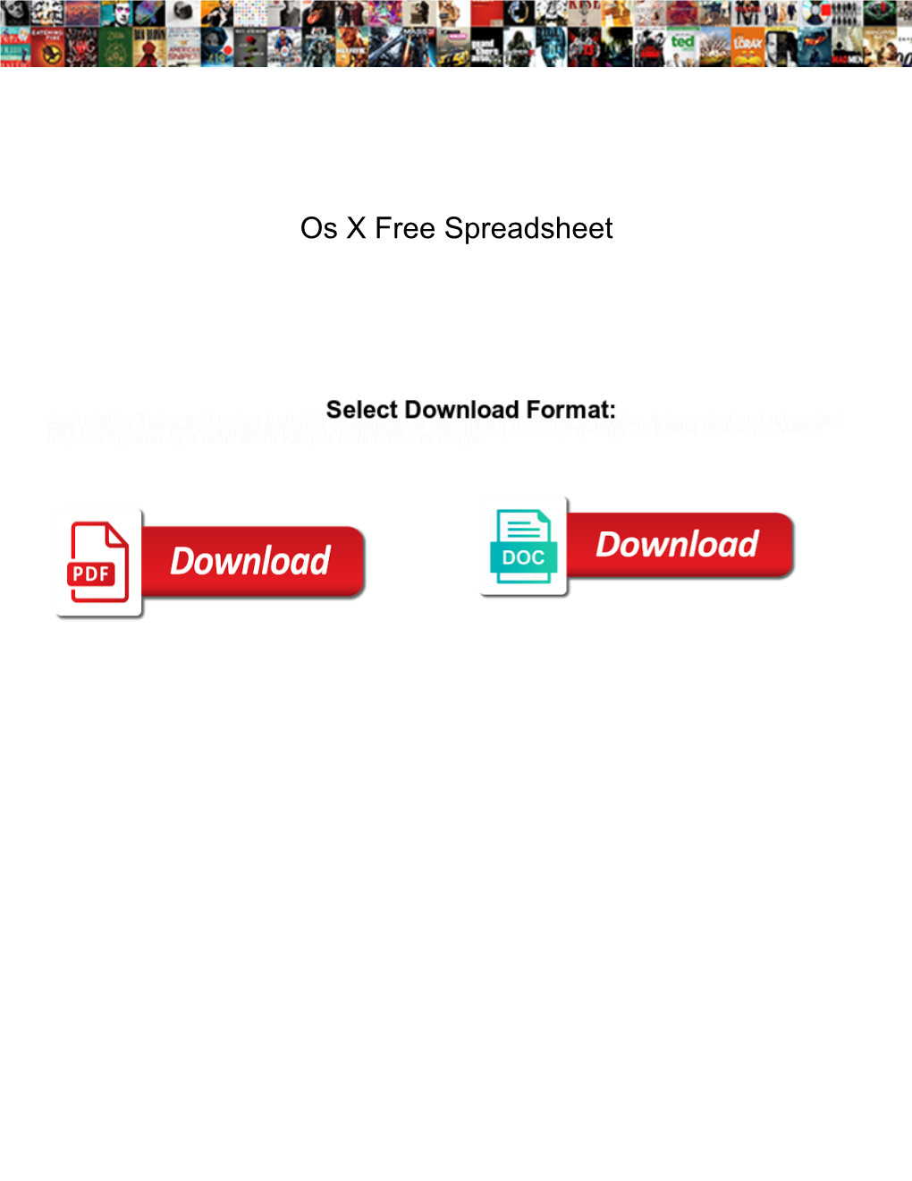 Os X Free Spreadsheet