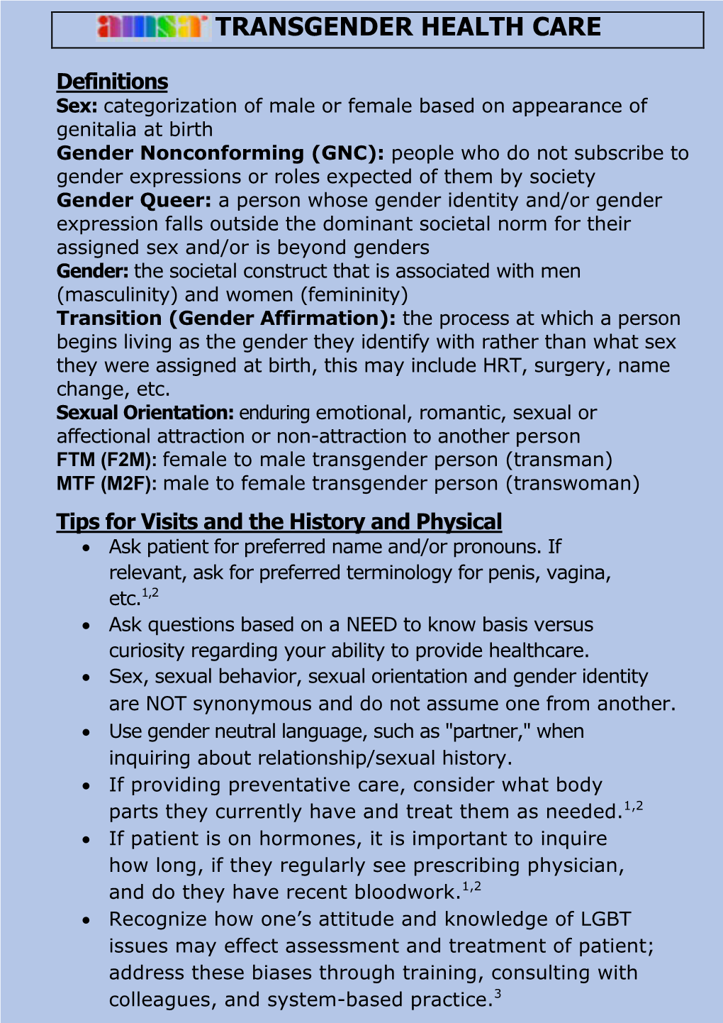 Transgender Health Care Card