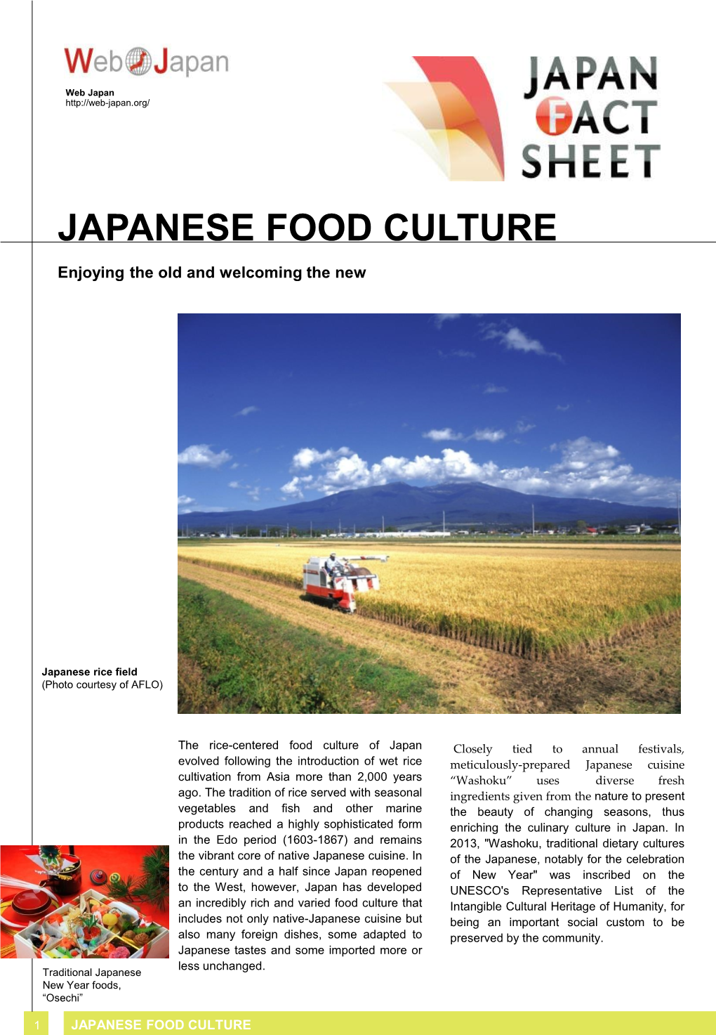 Japanese Food Culture