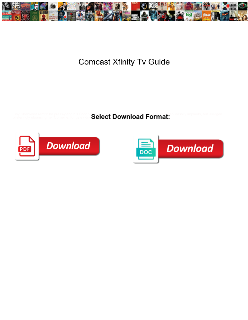 Comcast Xfinity Tv Guide