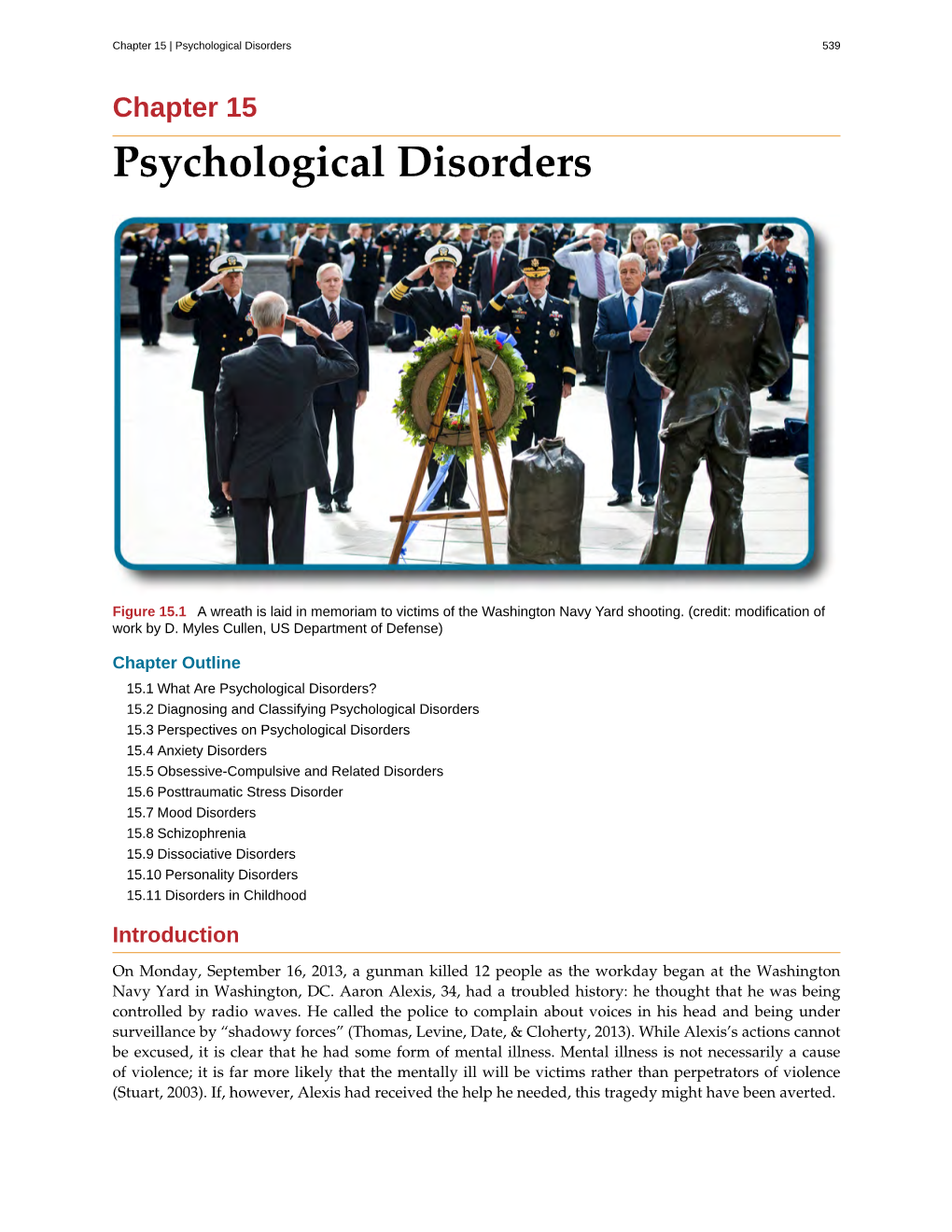 Psychological Disorders 539