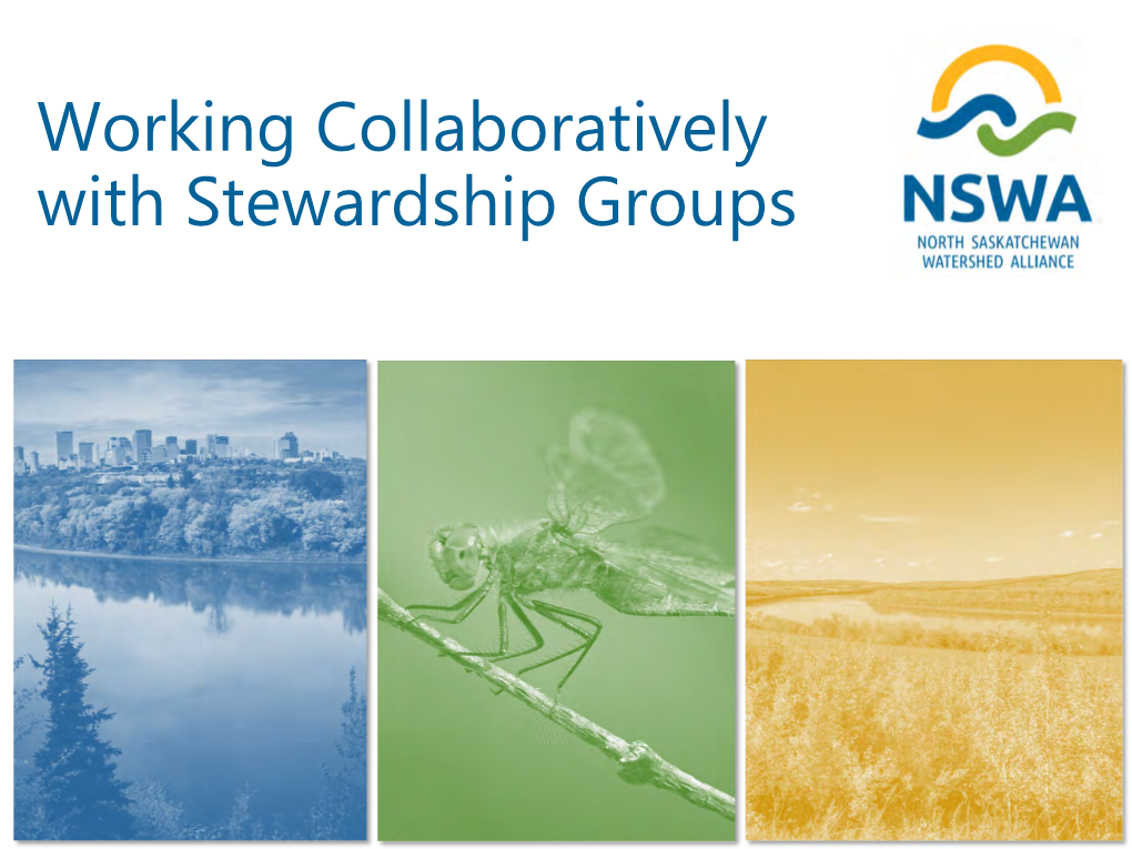 Working Collaboratively with Stewardship Groups Presentation Outline