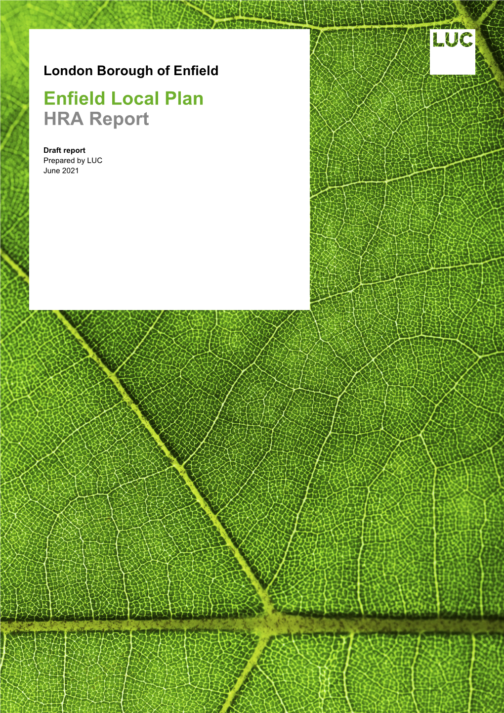 Habitats Regulations Assessment (LUC) 2021