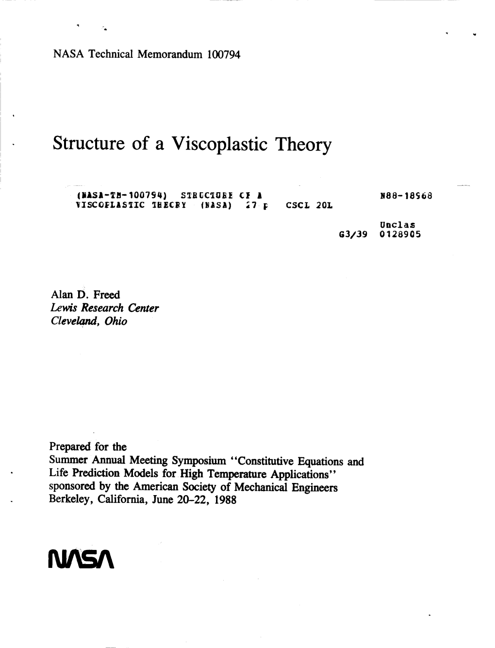 Structure of a Viscoplastic Theory