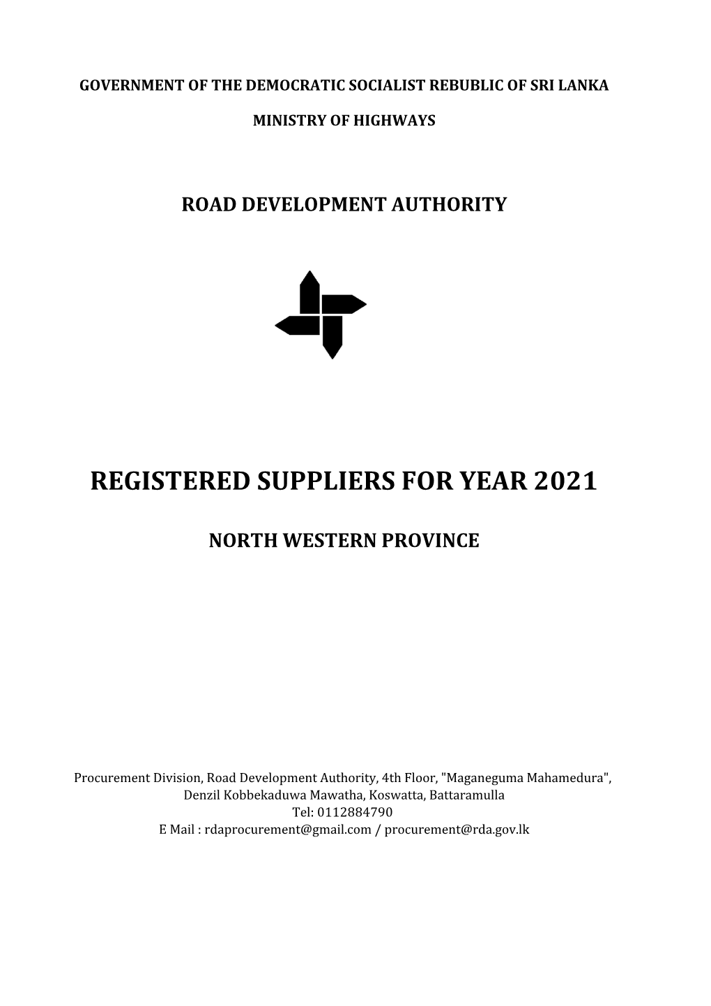 Registered Suppliers for Year 2021