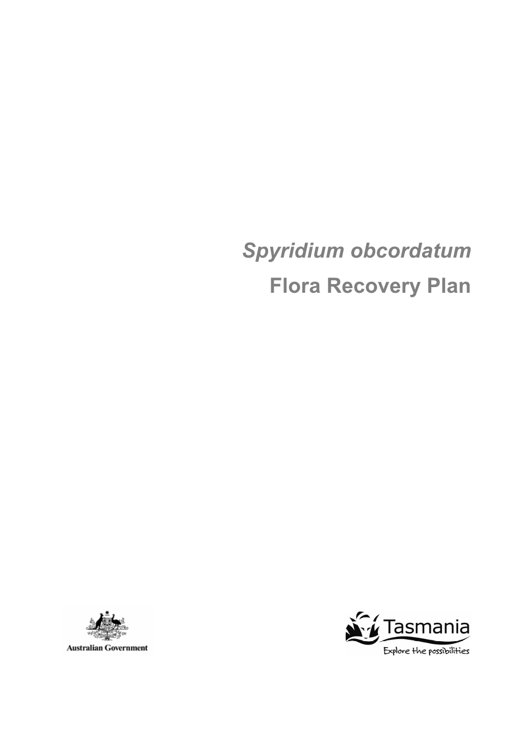 Spyridium Obcordatum Flora Recovery Plan