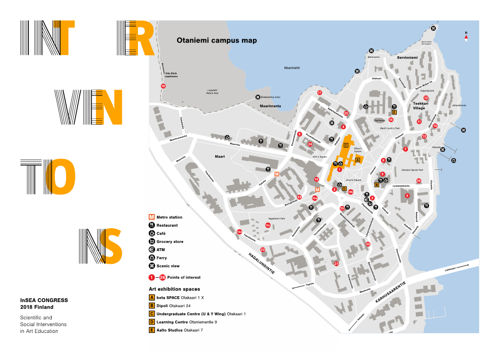 Otaniemi Campus Map Servinniemi Serviudden