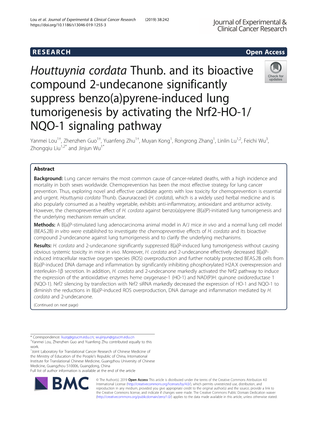 Houttuynia Cordata Thunb. and Its Bioactive