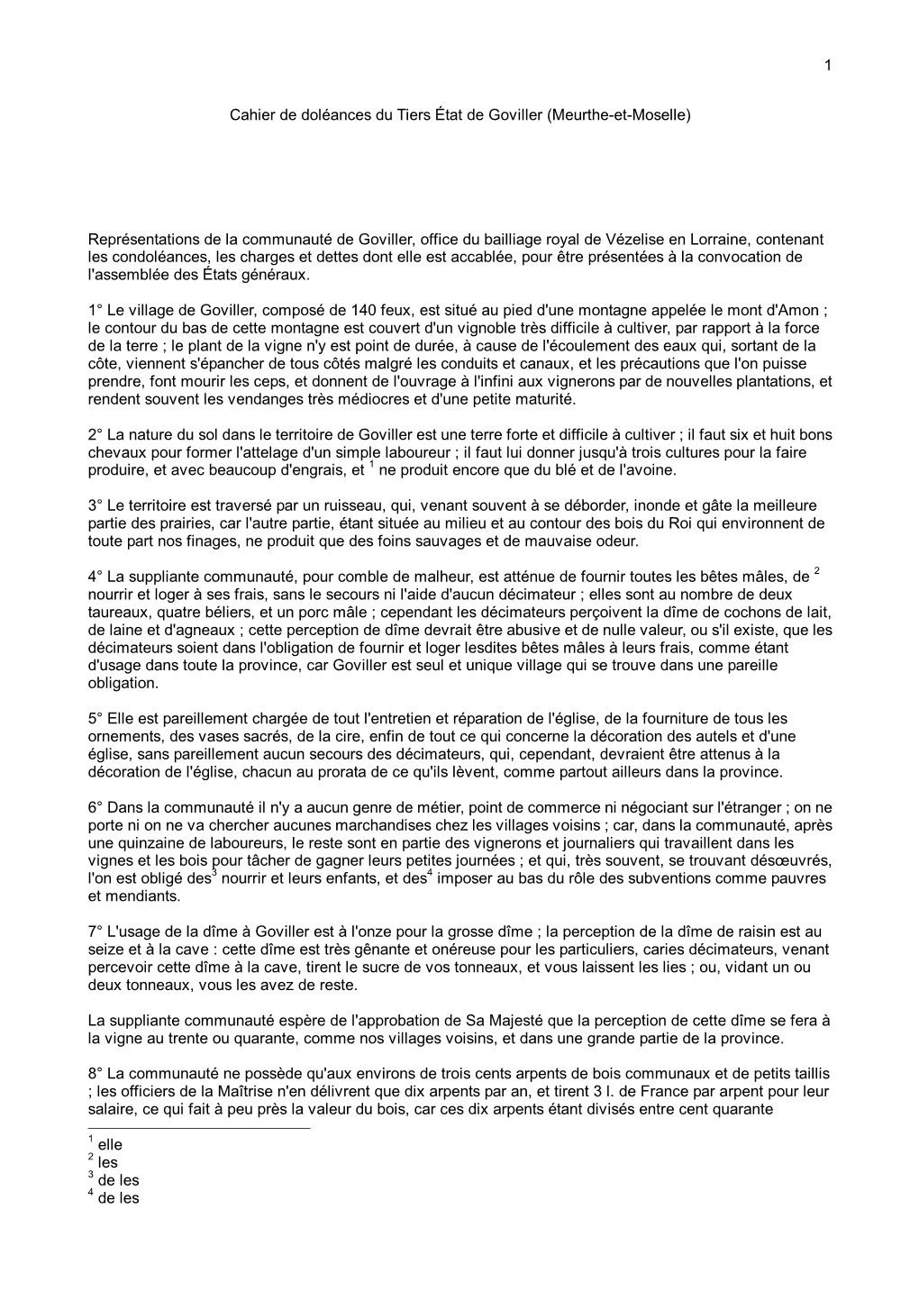 Représentations De La Communauté De Goviller, Office Du