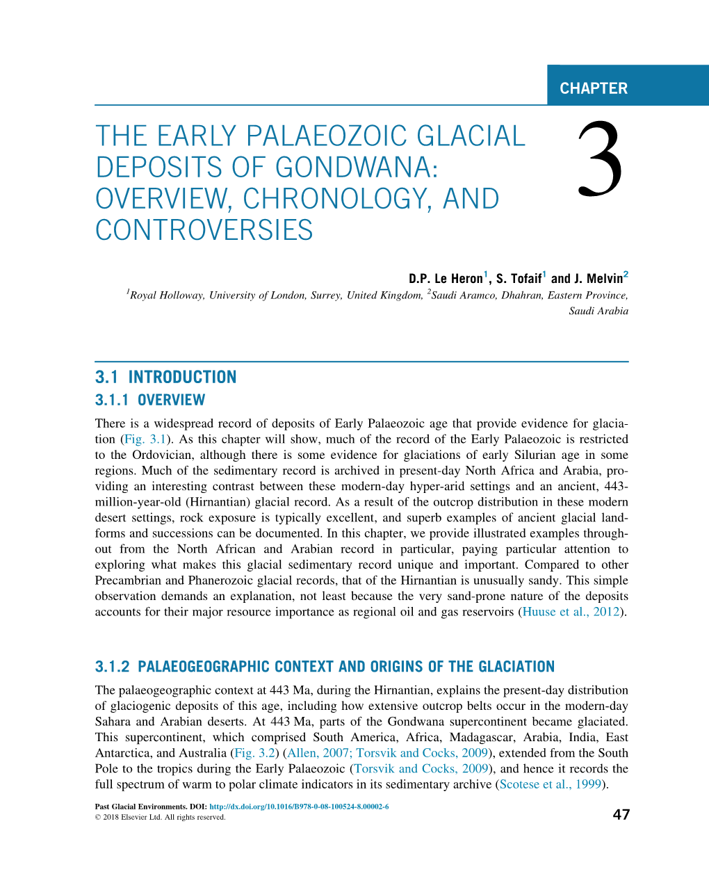 Chapter 3. the Early Palaeozoic Glacial Deposits of Gondwana