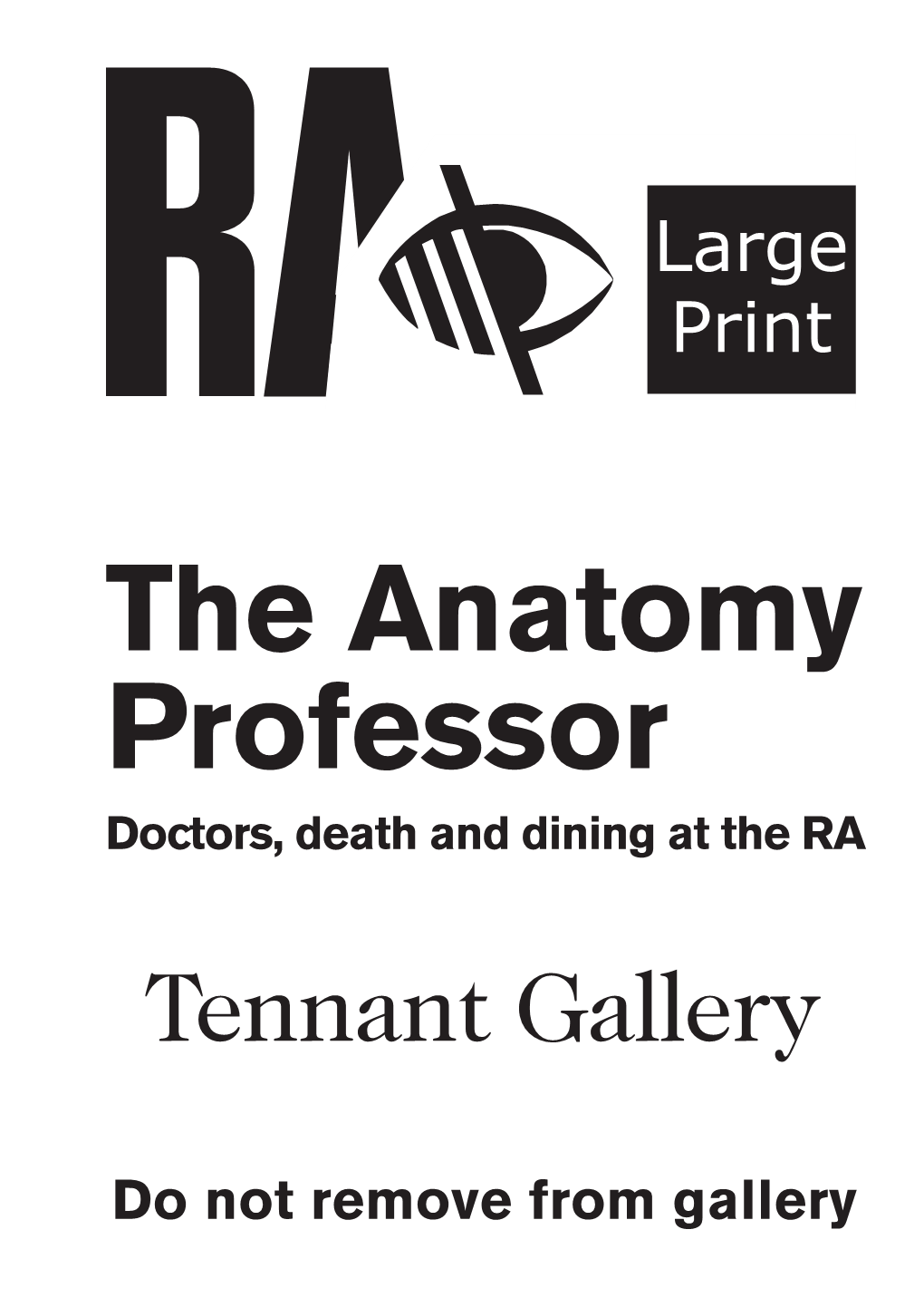 The Anatomy Professor Doctors, Death and Dining at the RA