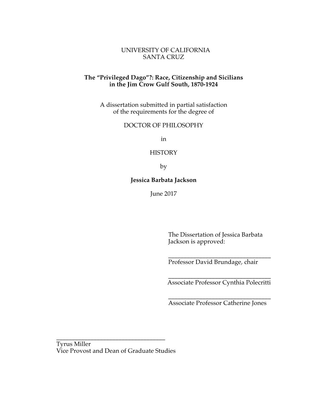 Race, Citizenship and Sicilians in the Jim Crow Gulf South, 1870-1924