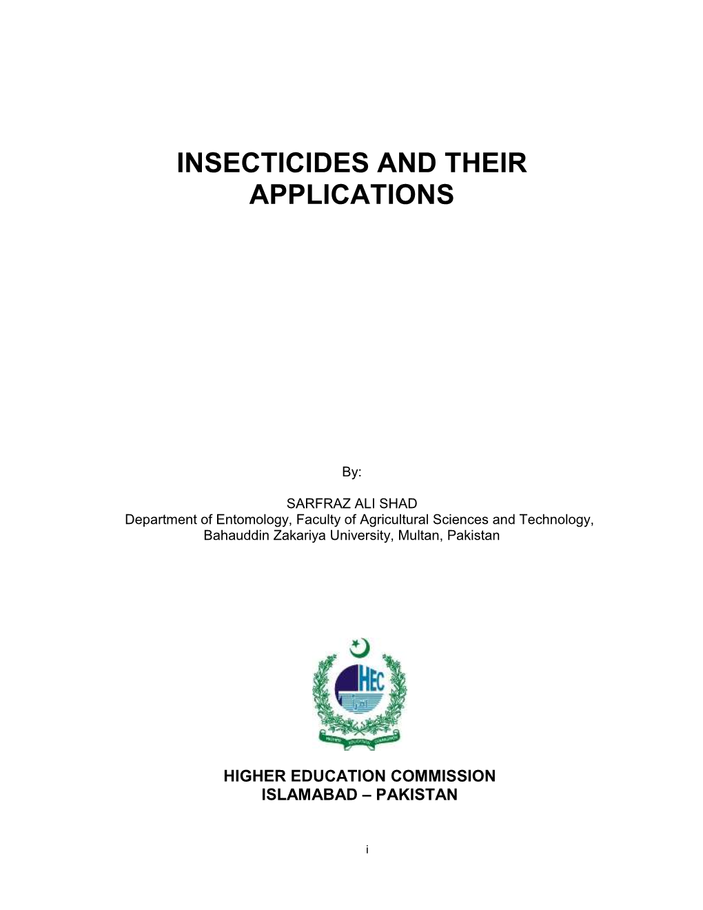 Insecticides and Their Applications